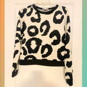 Printed Threads Cow Print Long Sleeve